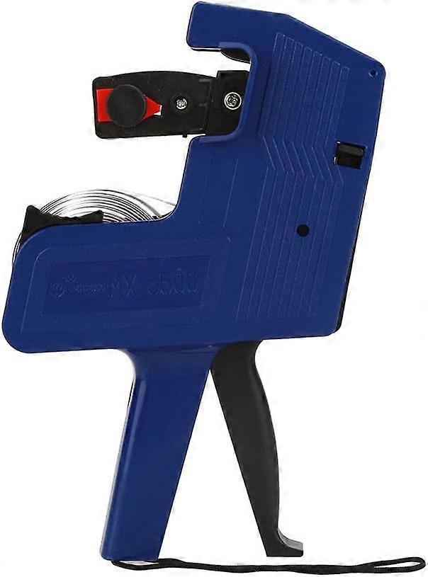 (Blue)Three Colors MX-5500 Labeller 8 Digits Price Tag Gun Retail Tool Includes Labels and Refill Ink