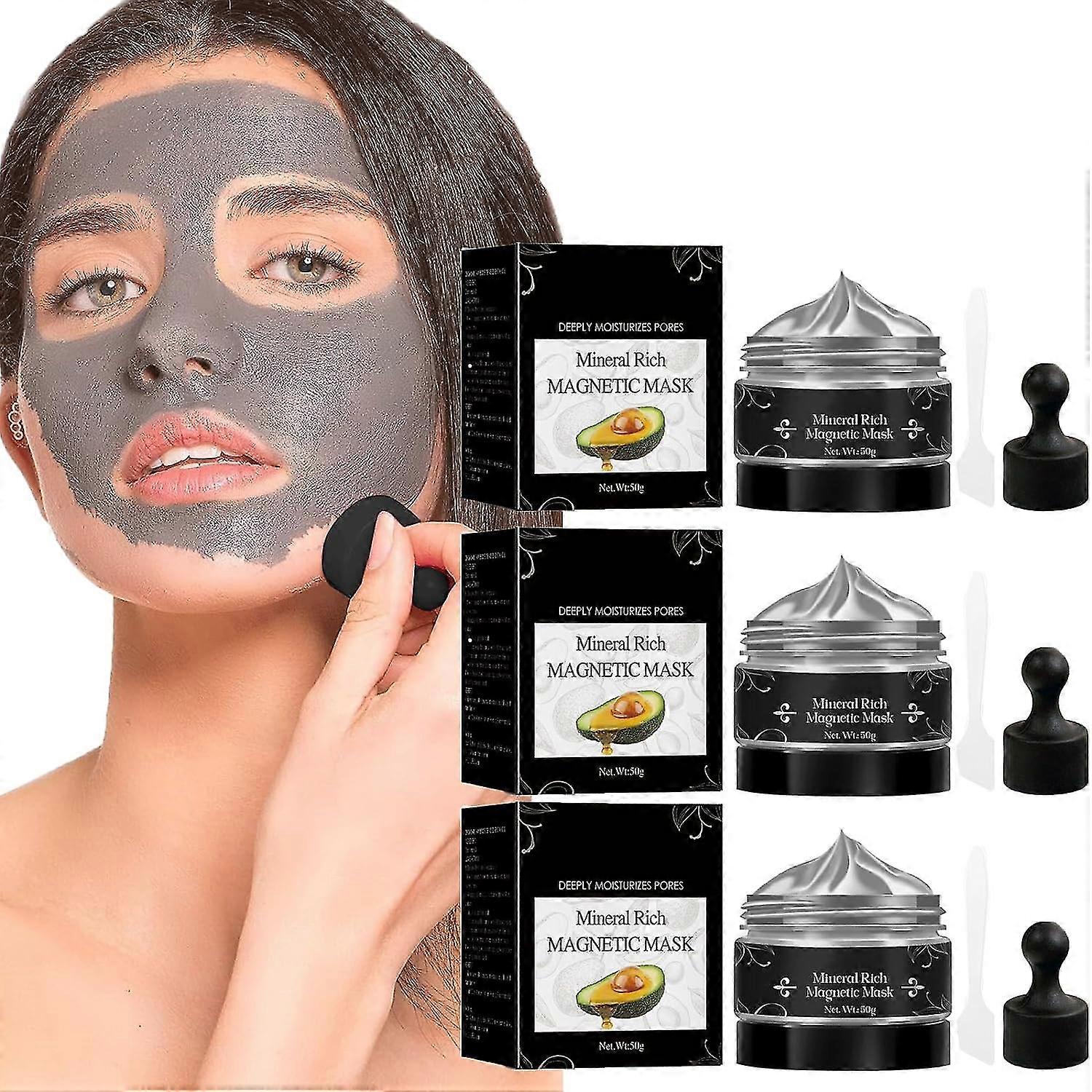 Mineral Rich Magnetic Mask, Magnetic Face Mask, Pore Cleansing Mask, Blackhead Remover, Peel Off Face Mask, Frees Clogged Pores