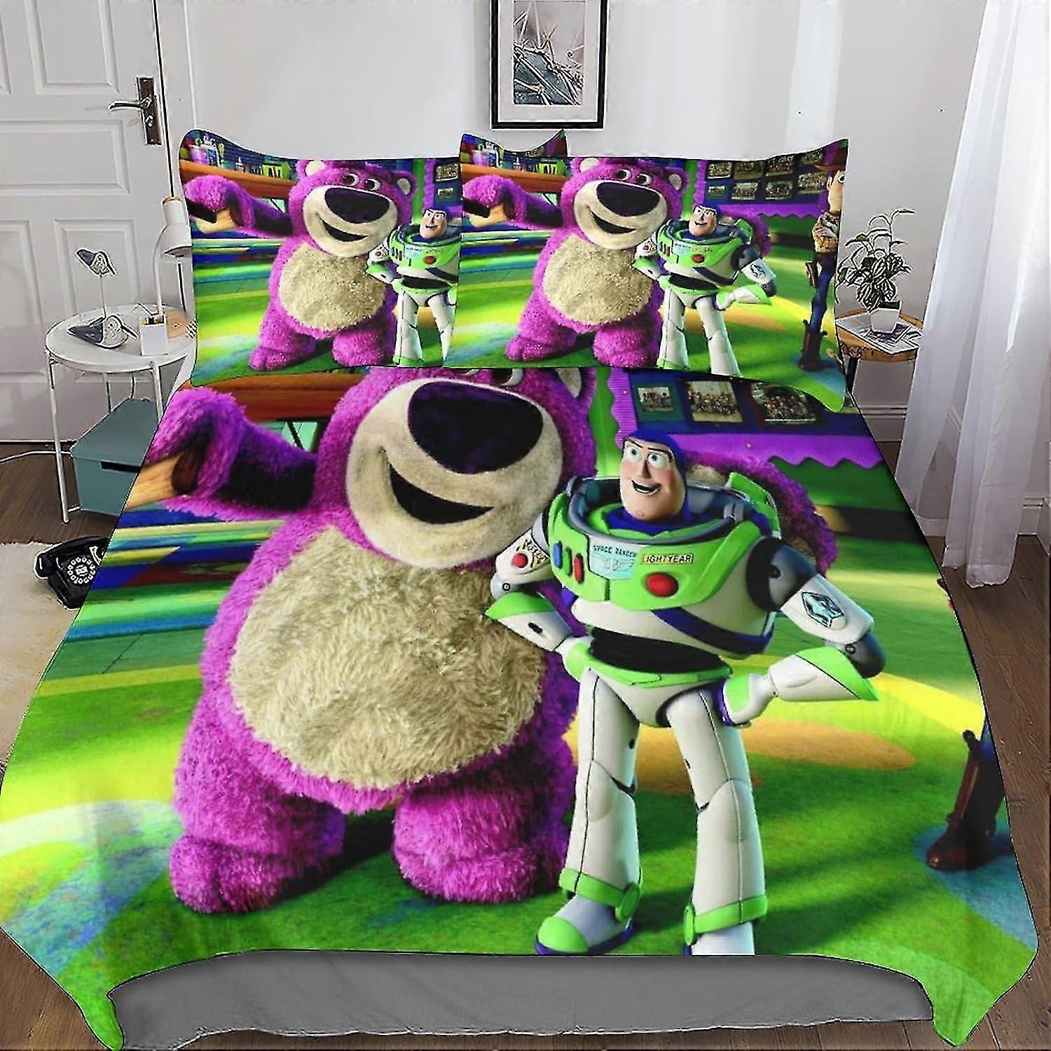 o5528 Bed Sheets MYPALL Toy Story 3-piece Set Bedding Set 3D Print Comforter Cover with Zipper ForTeens And Kids Adults Soft Microfiber Bedspread Cove