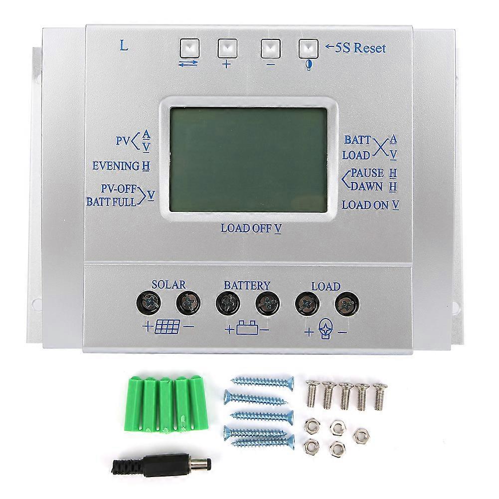 Solar Charge Controller MPPT Voltage Current LCD Display Battery Regulator Charger 12V24V60A