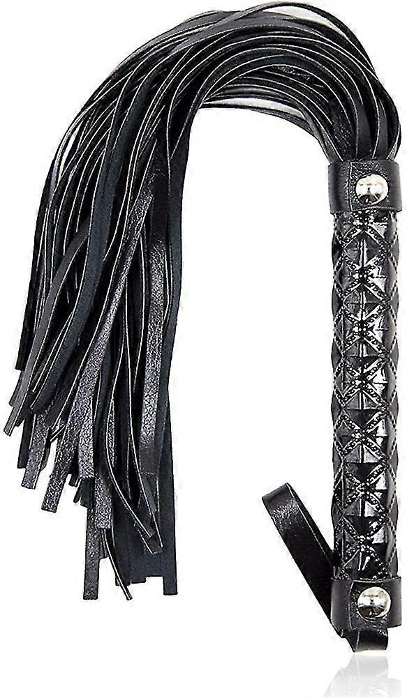 Faux Leather Black Whip Costume Whip Handmade Bullwhip, Whip Costume Accessory