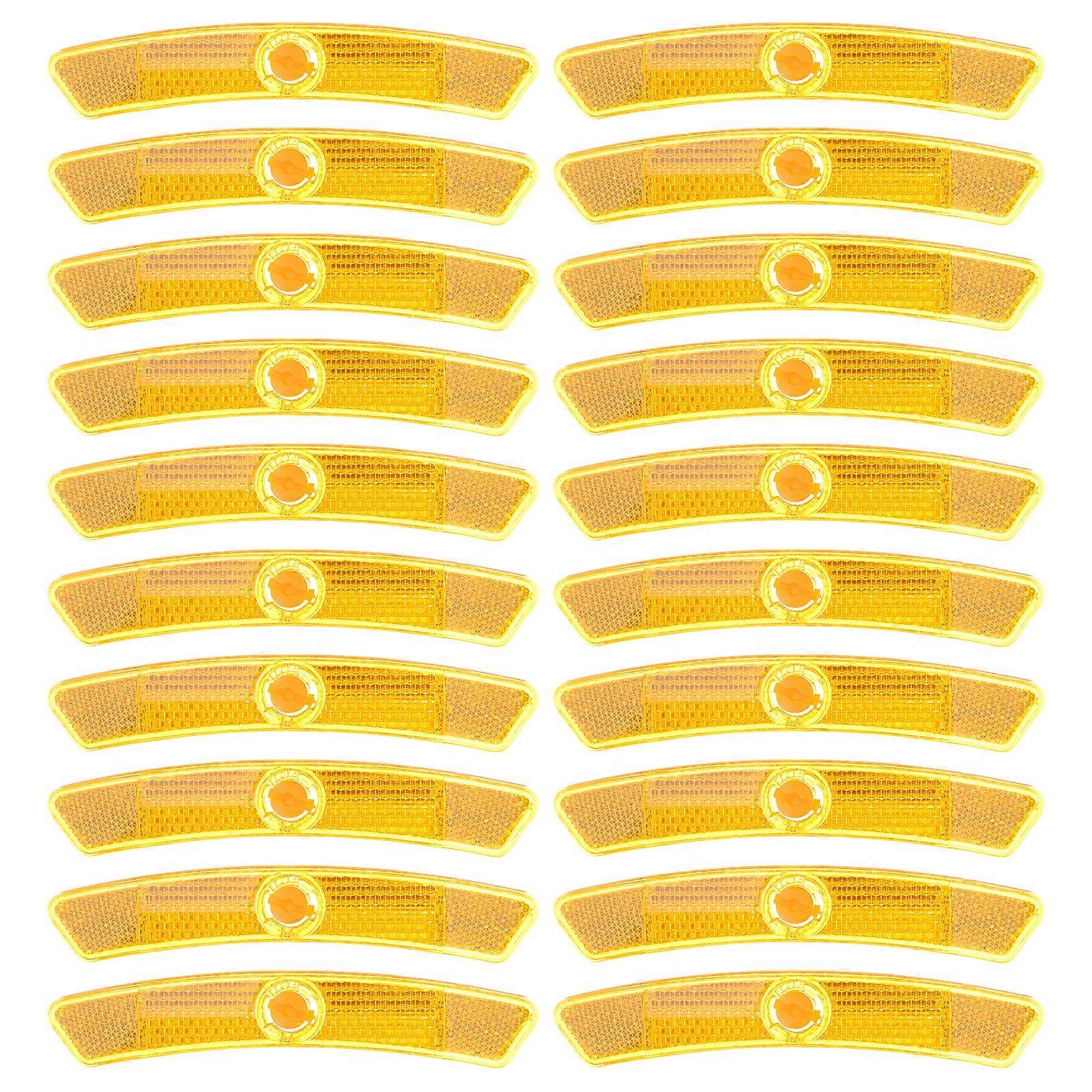 20Pcs profesjonelle sykkelreflektorer Utskiftbare sykler Reflektorer Advarsel Reflekterende tegn