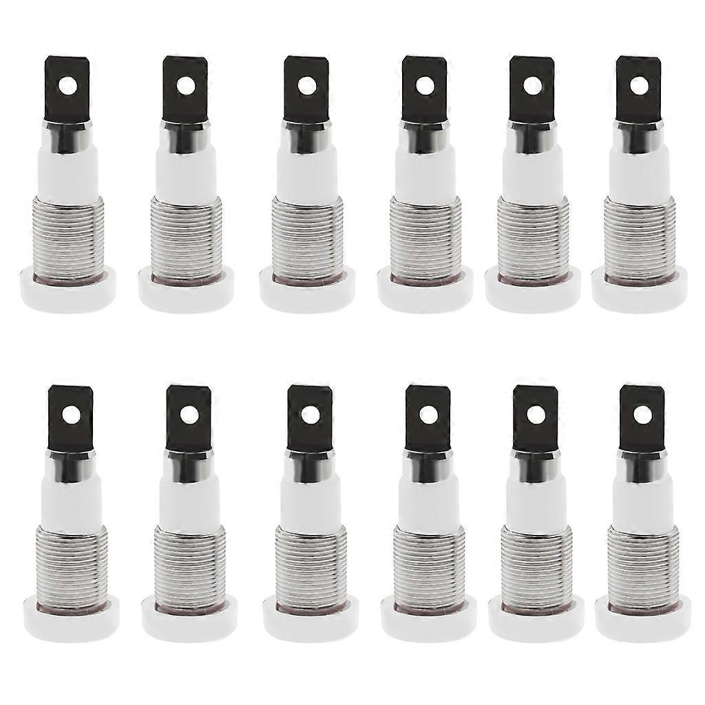 12pcs 4mm Banana Jack Socket Female Adapter Panel Mount Binding Post M4x28mm Perfect for Testing Equipments 30-60VDC