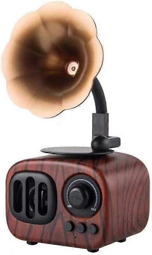 Mini classic wireless bluetooth speaker stereo audio retro record player model home interior decorat