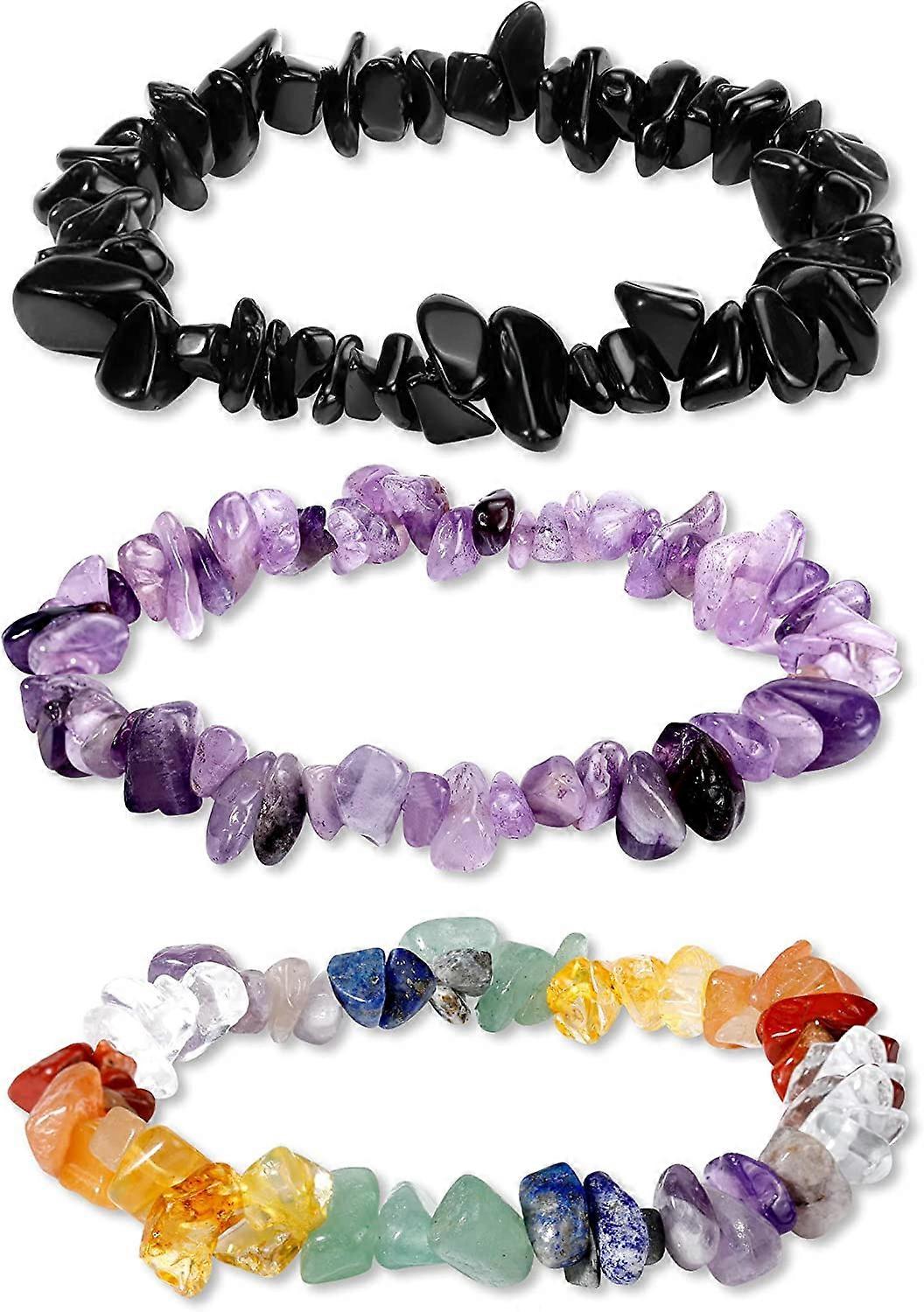3-12 Pcs Chakra Bracelets for Women Lava Rock Chakras Crystals and  Healing Stones Bracelets 8mm Crystal Bracelet Yoga Beaded Bracelets  Essential Oil