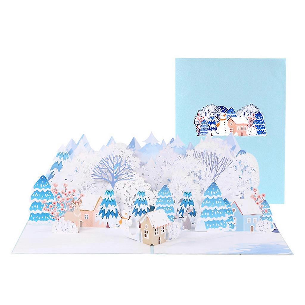 3D Açılır Kapanır Noel Kartı, Zarfı ile Birlikte El Yapımı Kartpostal, Tatil, Düğün Kartı