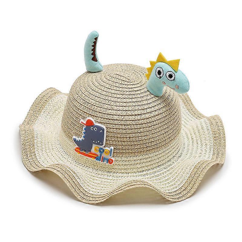Children's Cartoon Bucket HatSummer Sun Protection Straw Hat Wide Brim