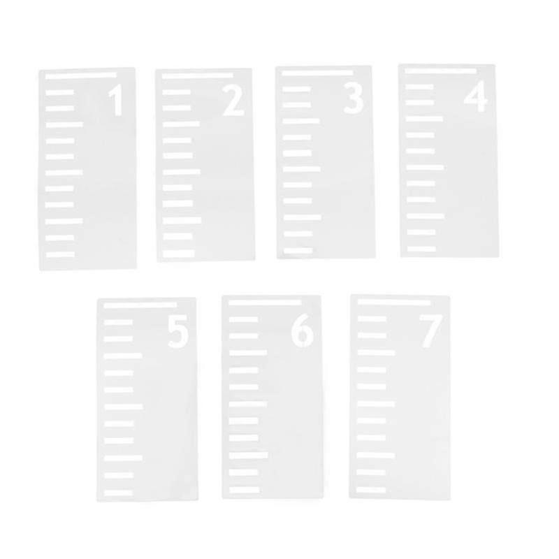 7pcs Kids Height Ruler Template