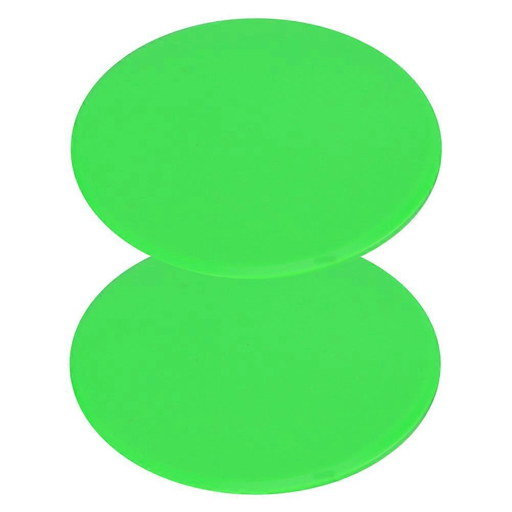 2Pcs Fast Speed Slide Plate Whole Body Coordinate Balancing Pad Gliding Disc Round Green