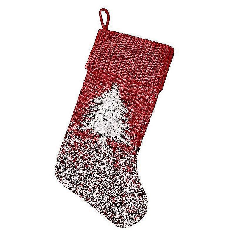 Julepynt,tykke Strik julesokker Gavepose Julemand Snemand Hjorte Sokker1stk-rød
