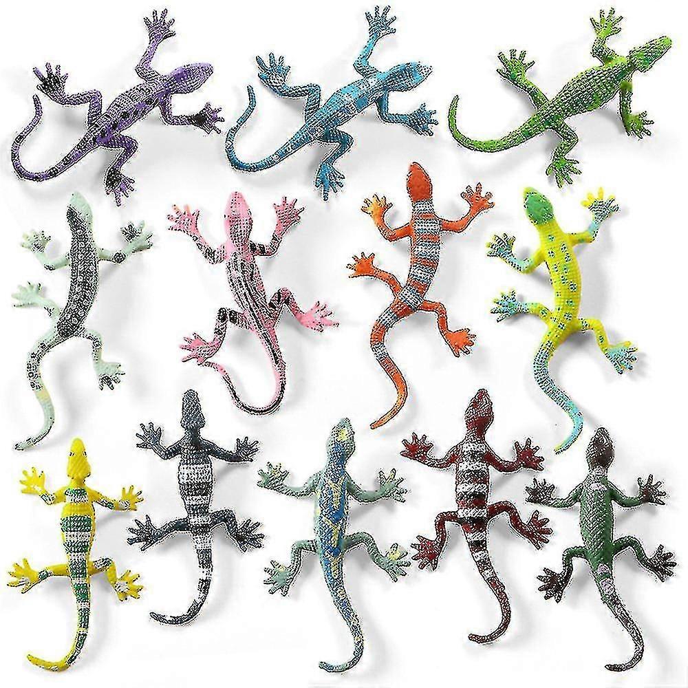 Lizard Models 12-pack Mini Realistic For Kids, Educational Reptile Figurines