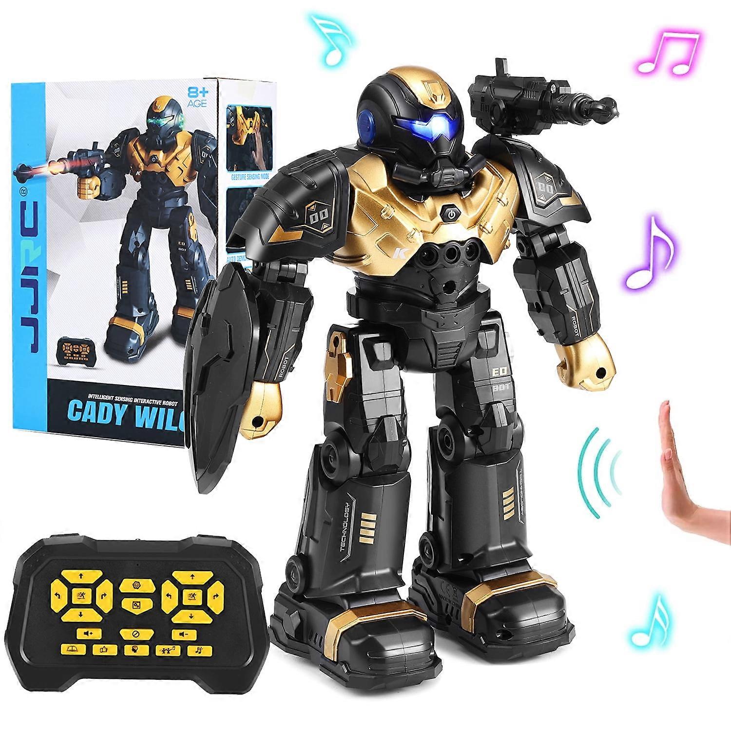RC Robot Toys, Gesture Sensing Programmable RC Robot Toy, Talking, Dancing Gold