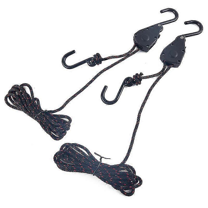 2pcs Pulley Ratchets Kayak And Canoe Boat Bow Stern Rope Lock Tie Down Strap Shytmv