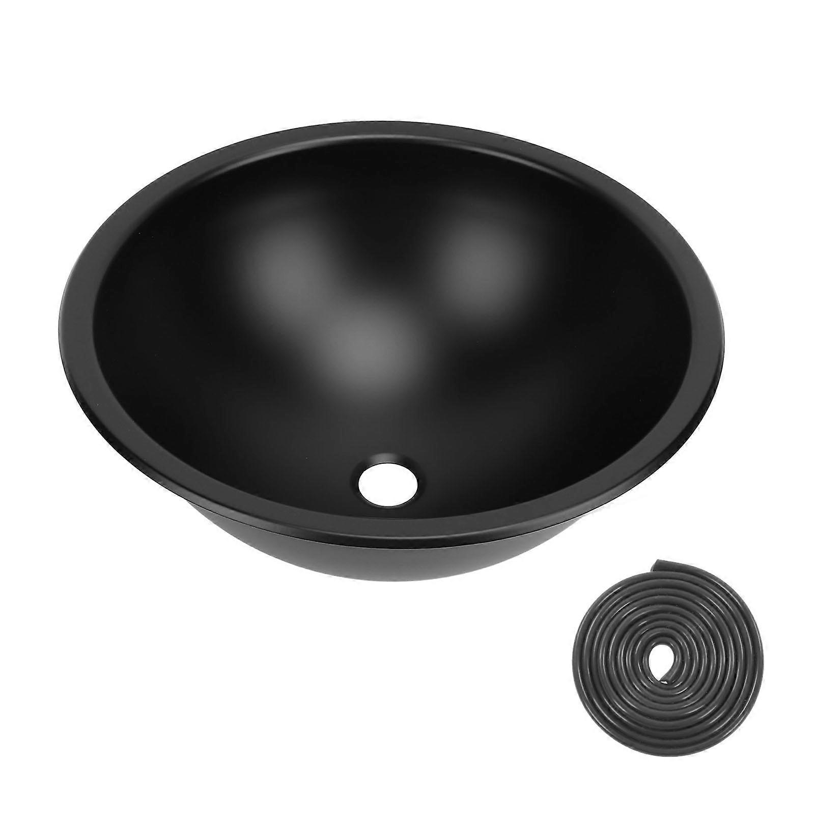 400 x 160mm 304 Stainless Steel Round Sink with 40mm Waste for Boat, Caravan, Motorhome