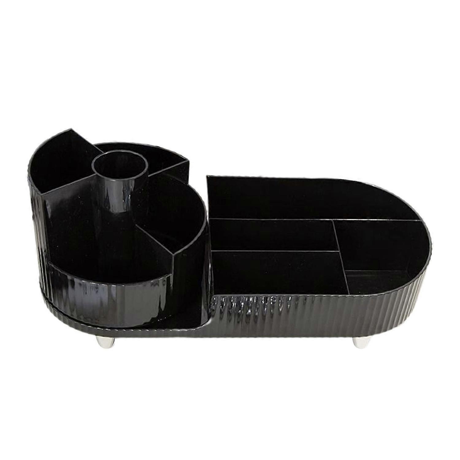 Desktop Storage Box Multi Compartments 360 Degree Rotation Cosmetic Stationery Classification