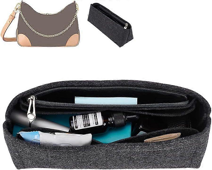 Purse Insert Organizer Felt Tote Shaper Pouches Insert Divider Organizer Handbag Insert Bag in Bag for LV BOULOGNE Multi Pocket with Zipper for Undera