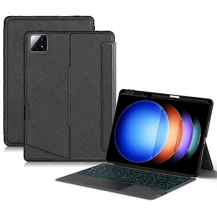 Compatible For Xiaomi Pad 6S Pro 12.4 Stand Leather Tablet Case with Detachable Backlight Bluetooth Keyboard
