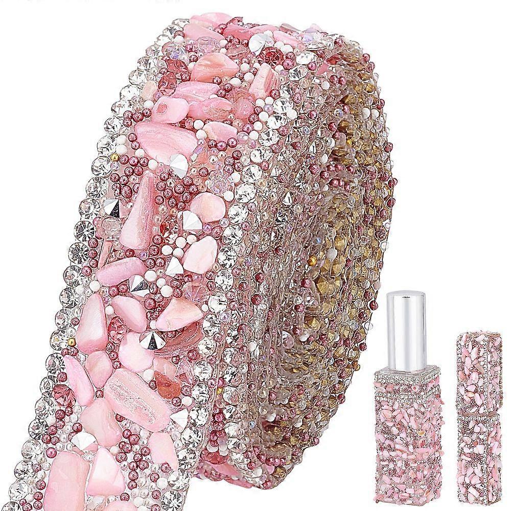 1 Yard Crystal Rhinestones Trim 20mm/0.79 Inch Pink Hotfix Ribbon ...