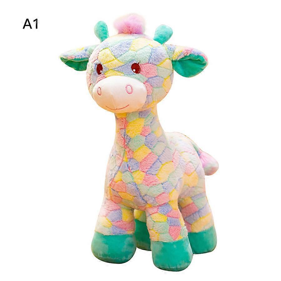 Jouet de cerf en peluche douce pour enfants Conception de girafe colorée