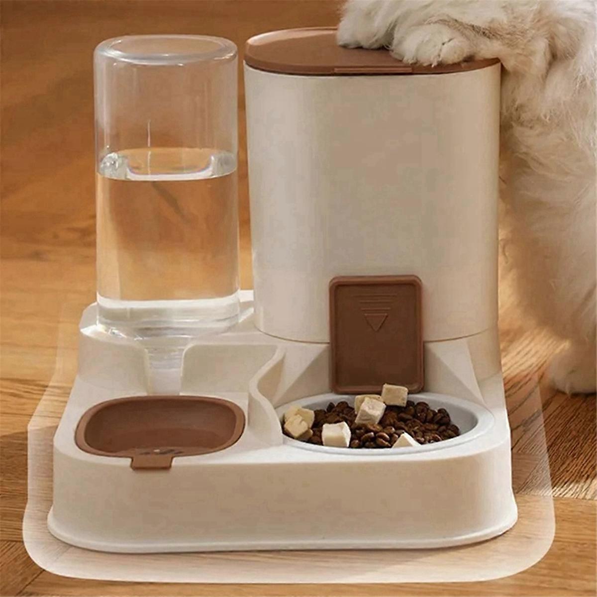 Neue Haustierkatze Große KapazitätWasserspender Trockennasstrennung für automatische Fütterung Trinkwasser versorgt Futterbehälter