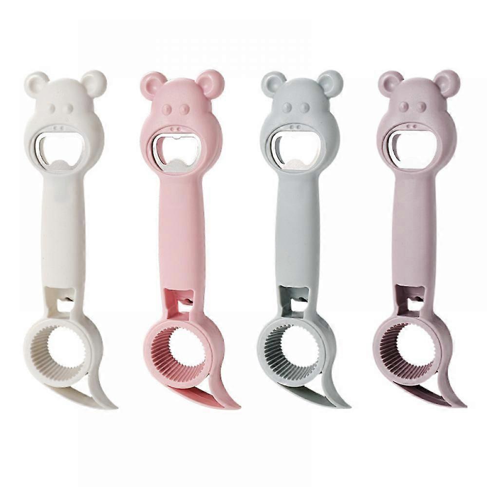 Four In One Bottle Opener, 4-Piece Set Of Multifunctional Can Beer Bottle Opener, Cute Bear Bottle Opener, Innovative Kitchen Tools