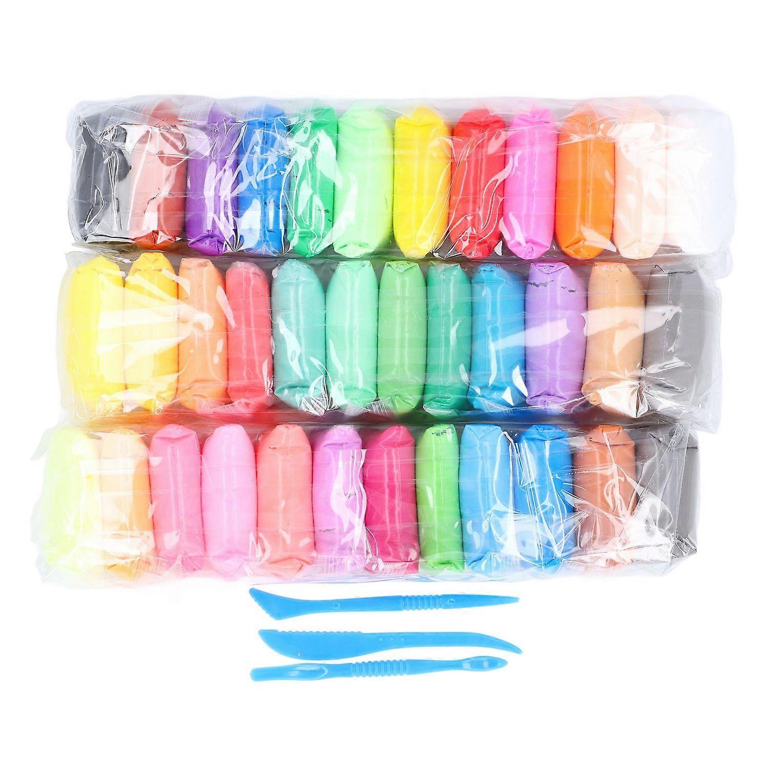 Air Dry Clay Set Ultra Light Safe Harmless Educational Colorful Modeling Clay with Tools for Kids 36