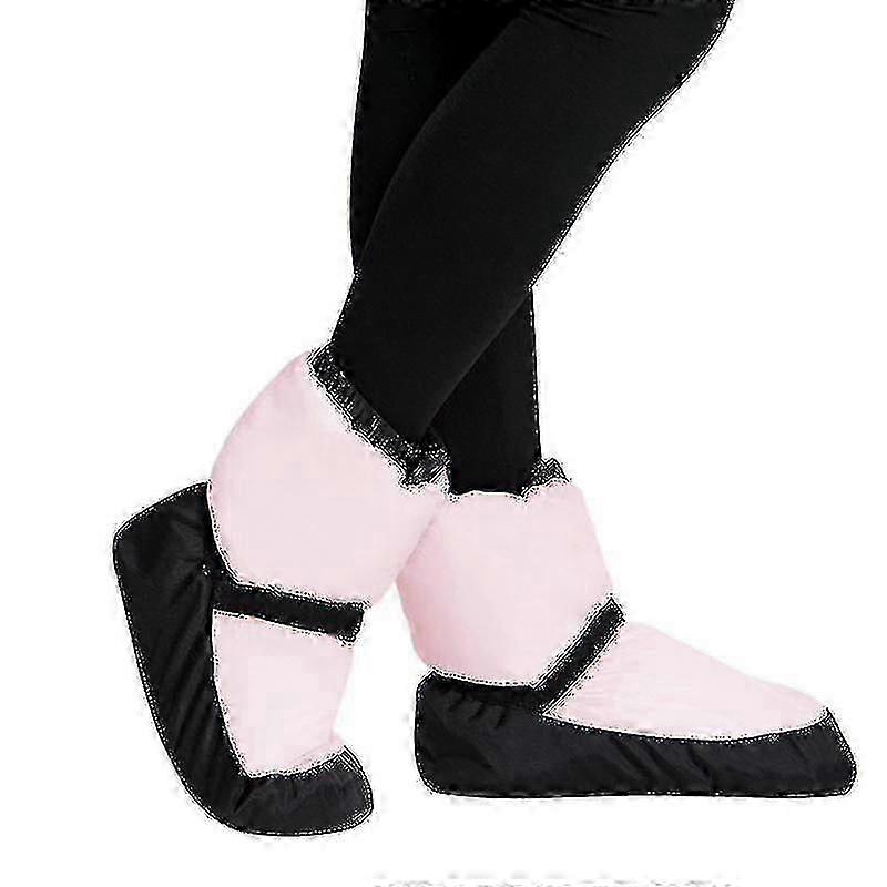 Chaussures de danse de ballet chaudes et rembourrées pour femmes, bottes d'exercice courtes en coton