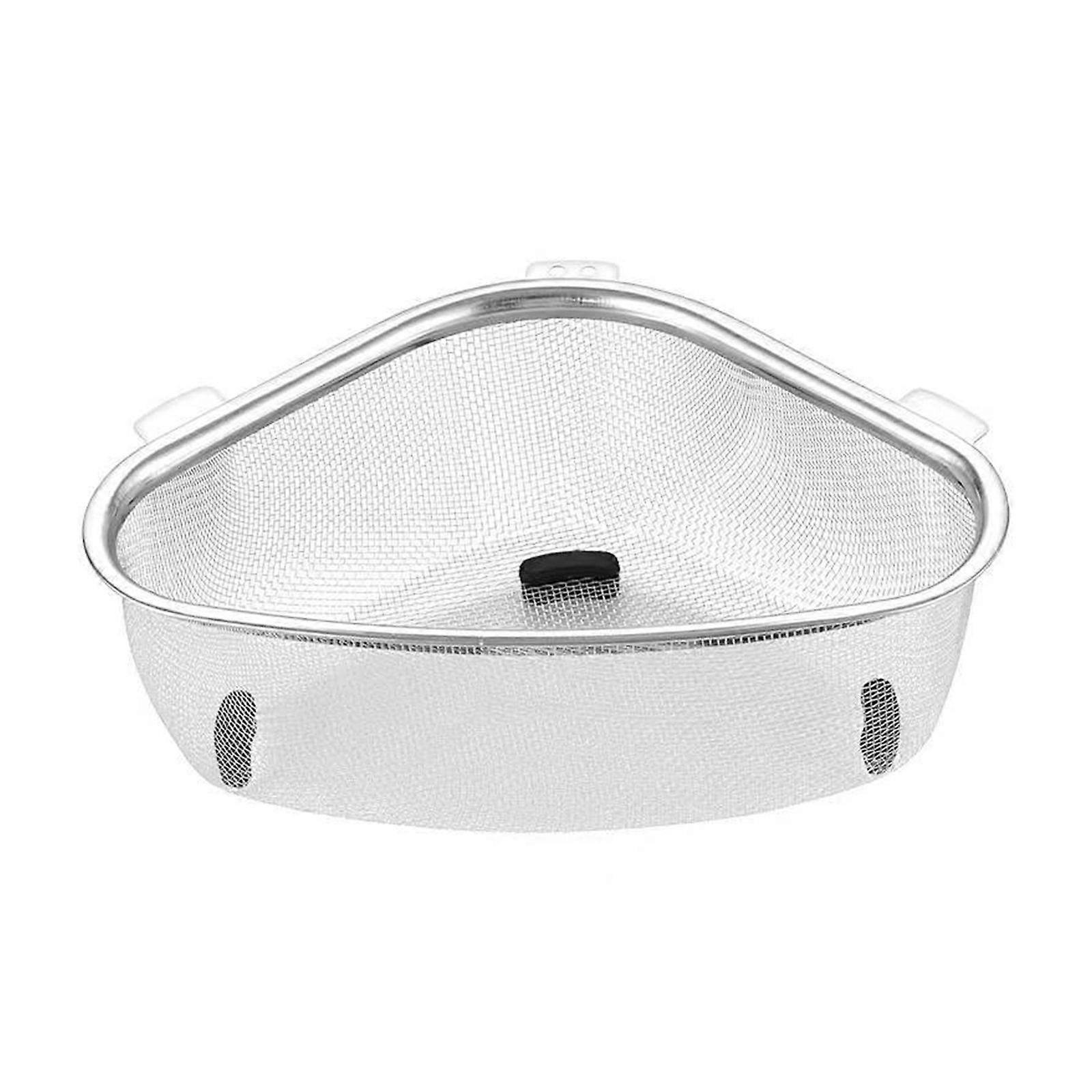 Space Saving Stainless Steel Sink Drain Basket Efficient Residues and Vegetable Filtering Tool Food Waste Strainer