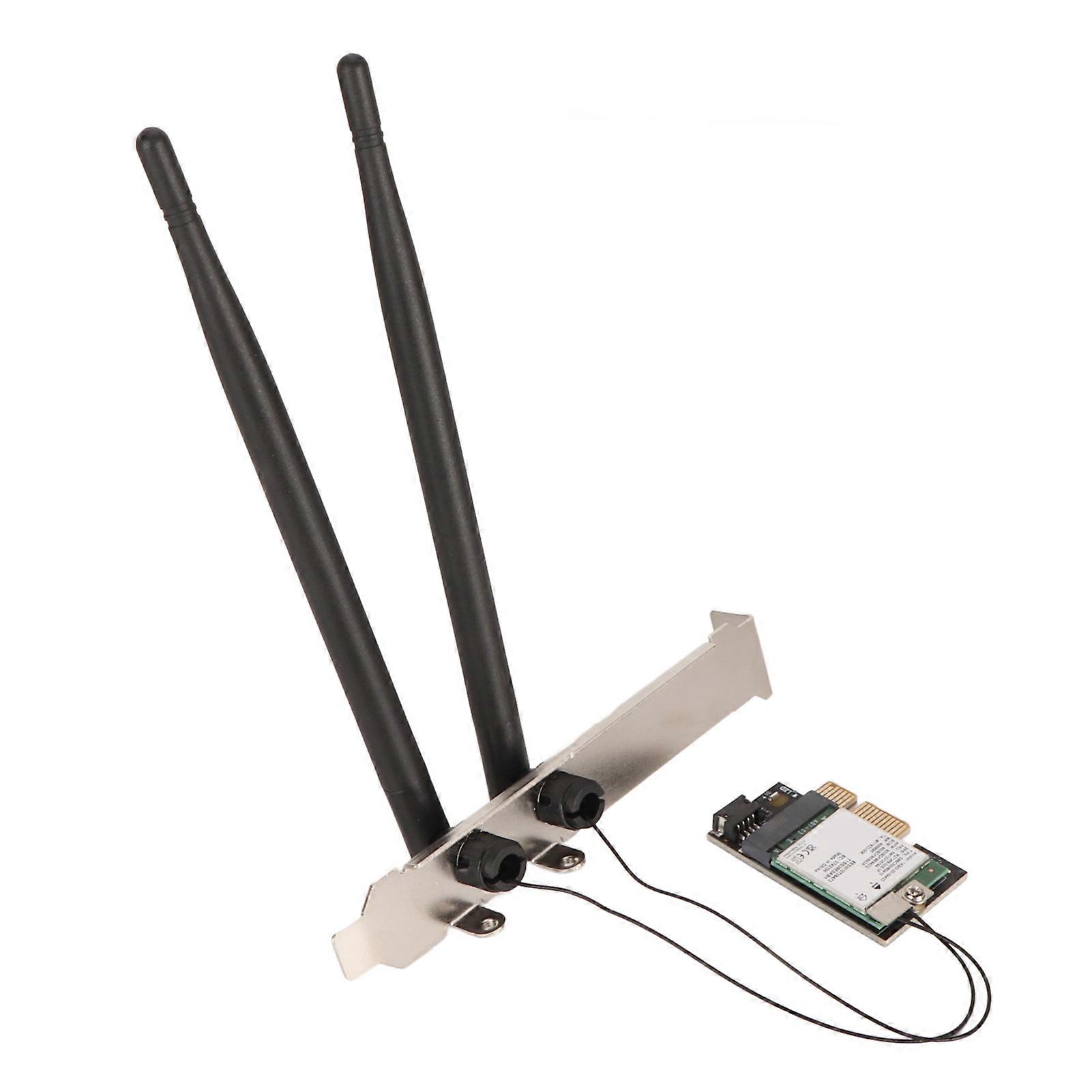 AX210NGW WiFi 6E Card with Antenna 5374Mbps 2.4Ghz 5Ghz 6Ghz Bluetooth5.2 PCIE Gigabit Network Card for Windows 10 11 for Linux Non Detachable Antenn