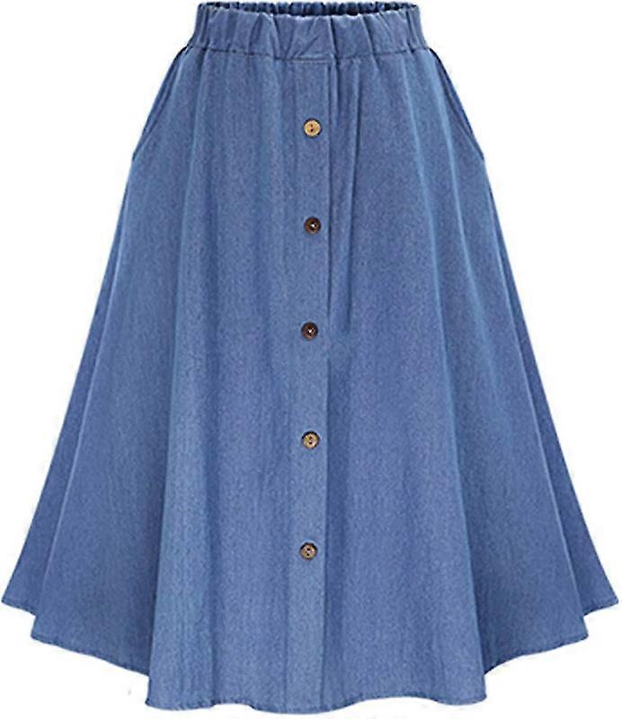 Jupe trapèze en denim peu extensible pour femmes 14 fosses en velours côtelé extensible longueur genou jupe mini S-2XL P20250110912