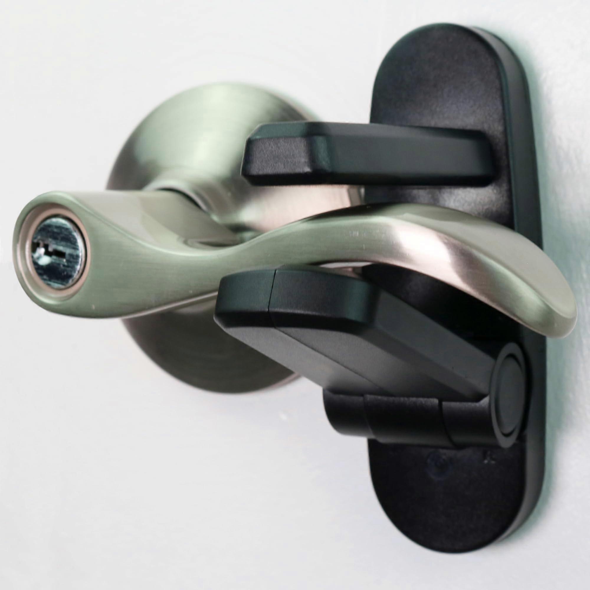 2 Pack Door Lever Lock for Toddler Safety, Easy One-Hand Operation, ABS Material, Simple Installation for Home Use