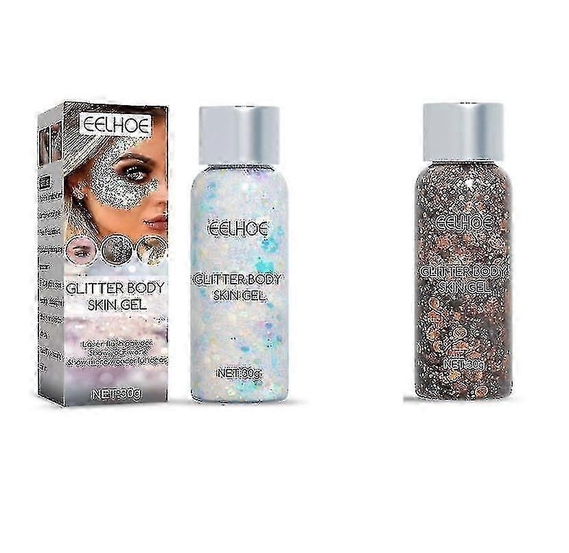 Sequin Gel Set Makeup Fish Scale Sequin Gel Glitter Stage Performance Eyeshadow