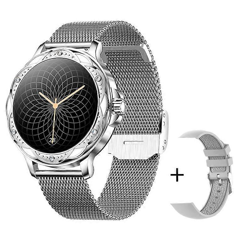 CF12 1.2 inch Screen Women Smart Watch Bluetooth-compatible Call Health Monitor Electric Bracelet with 2 Straps