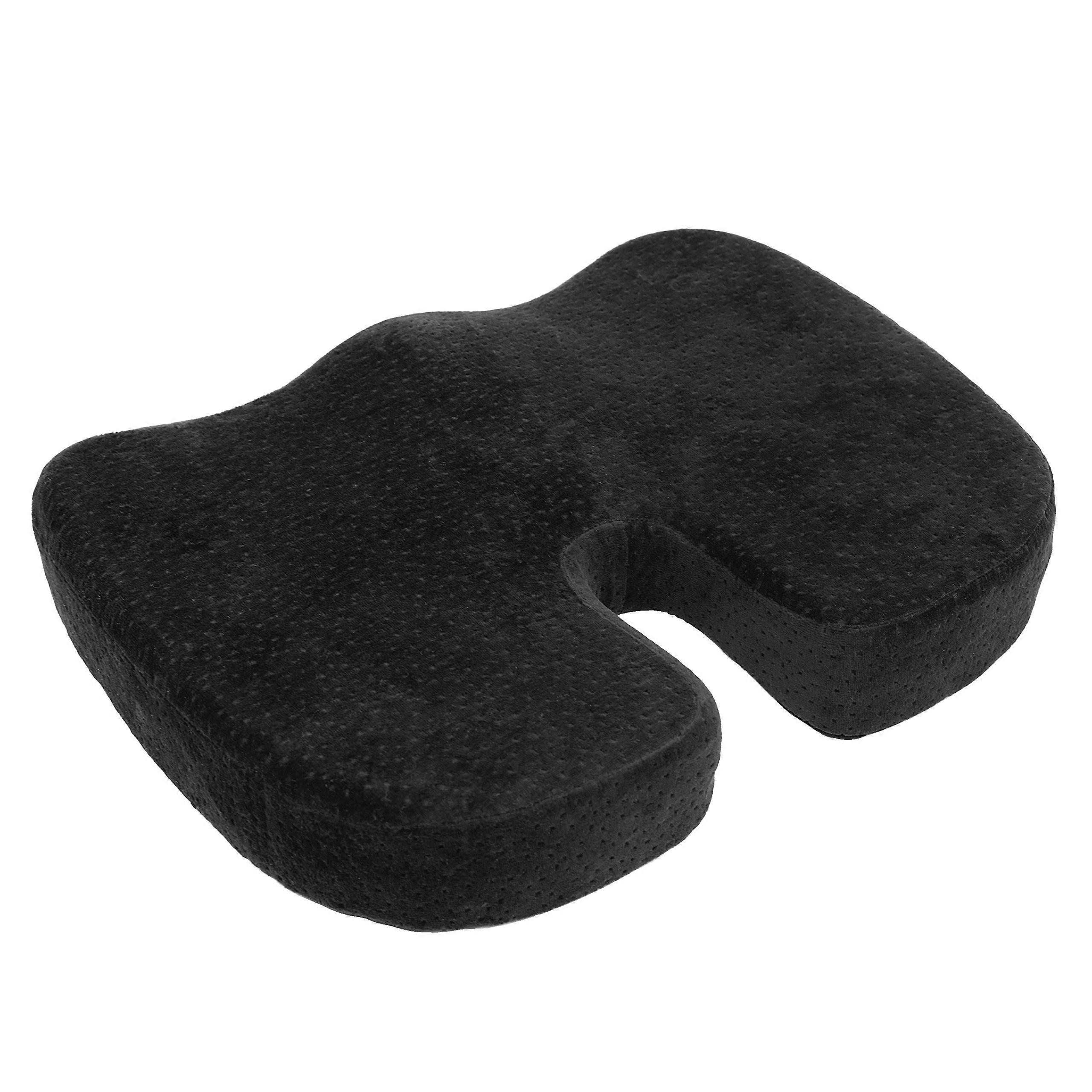 Black Memory Foam Coccyx Cushion for Back Pain