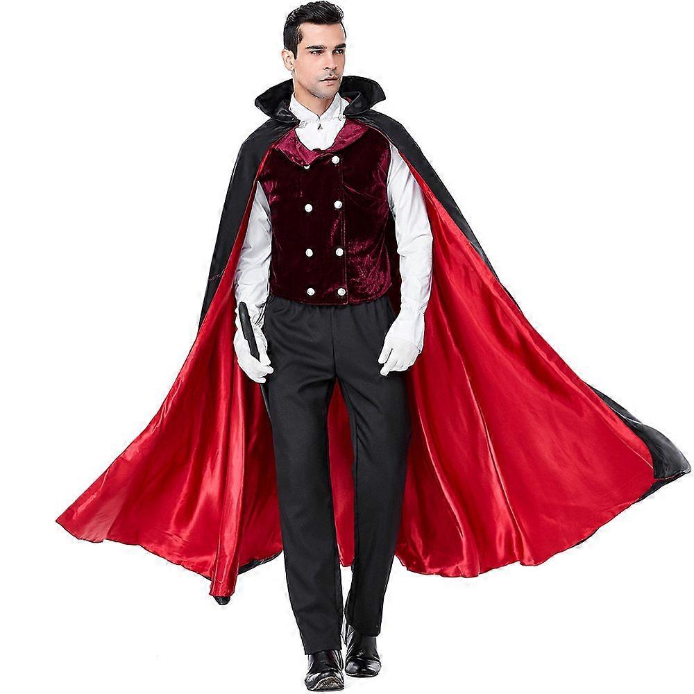 2022 Halloween Male Vampire Costume Ancient Castle Dracula Disguise Costume Game Uniform