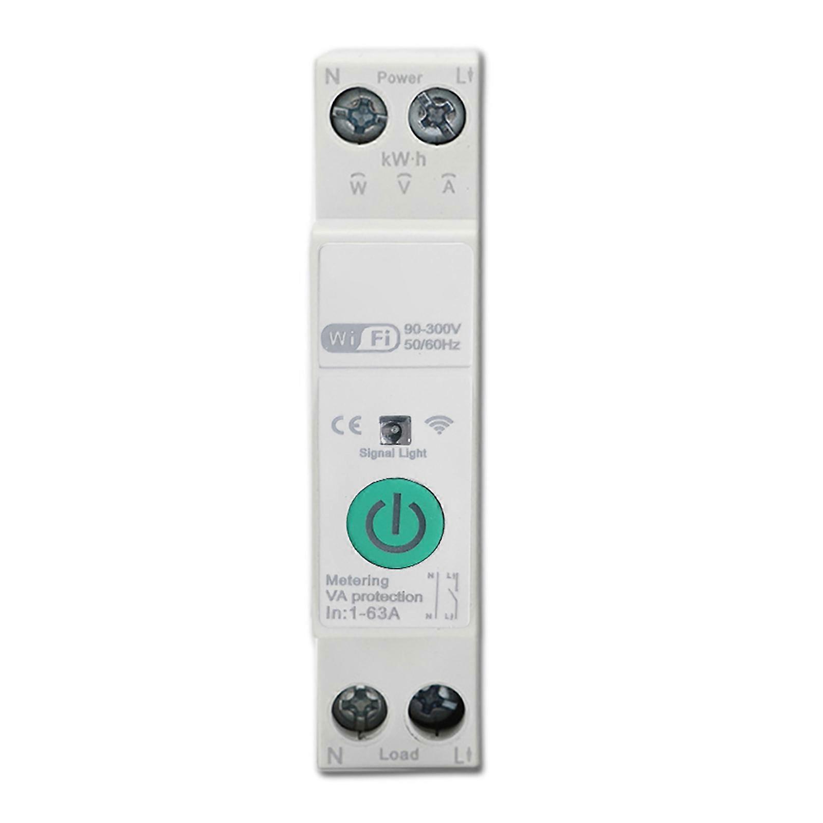 Tuya WiFi Intelligent Switch Portable Home Automation DIY Breaker Timing Control Voice Control Switch Compatible with Assistant and