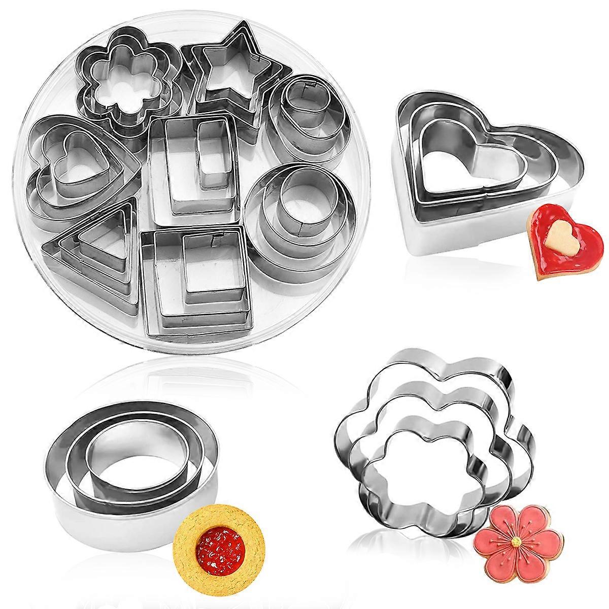 24pcs stainless steel biscuit molds