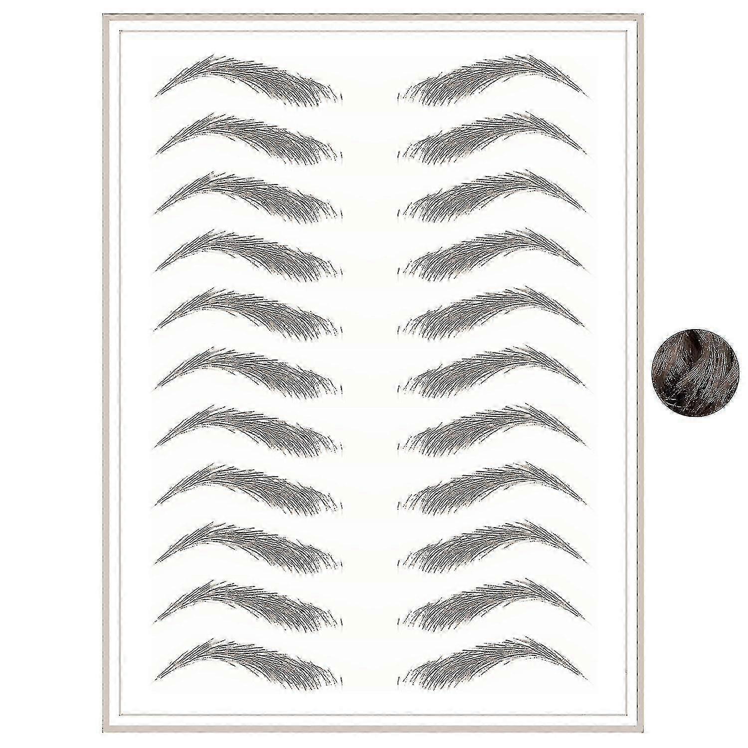 Tatouages temporaires de sourcils Autocollants de sourcils imperméables à l’eau, faux tatouages cheveux tao