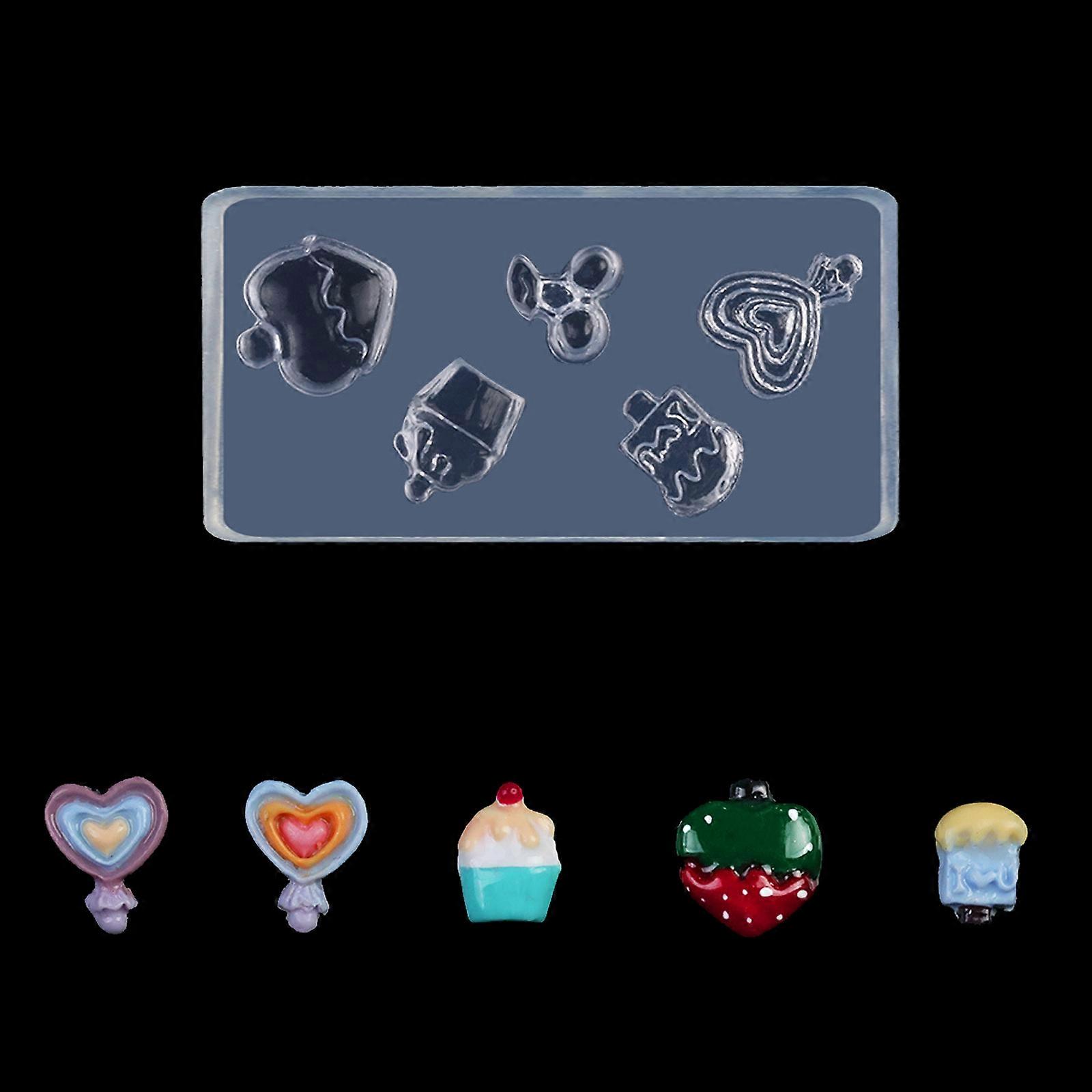 DIY Nail Art Silicone Molds For 3D Embossed Patterns Rose Butterfly Christmas Designs Nail Charm Accessories