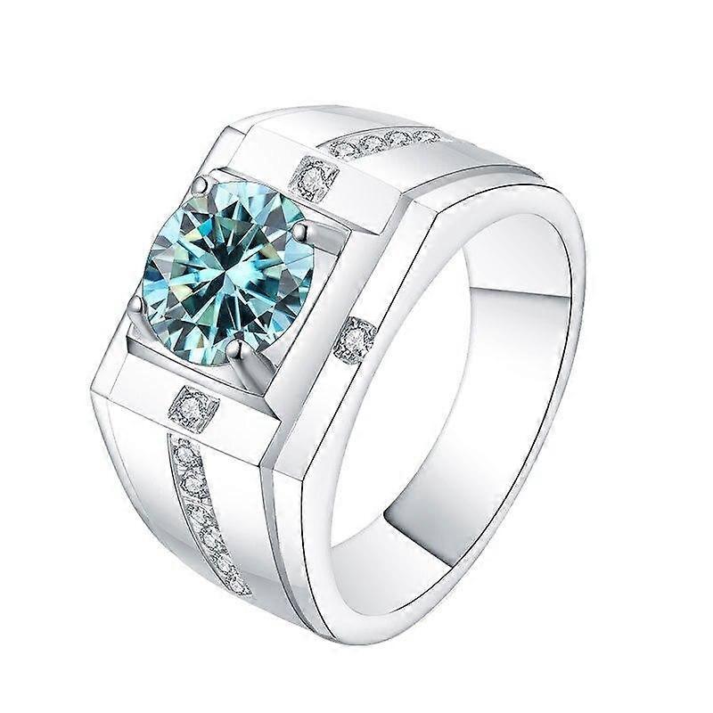 Δαχτυλίδια Moissanite Bague Ringen Real 1 Carats για άνδρες, 100% 925 ασημένια βέρα, πολυτελή γυναικεία κοσμήματα, αξεσουάρ, δώρο