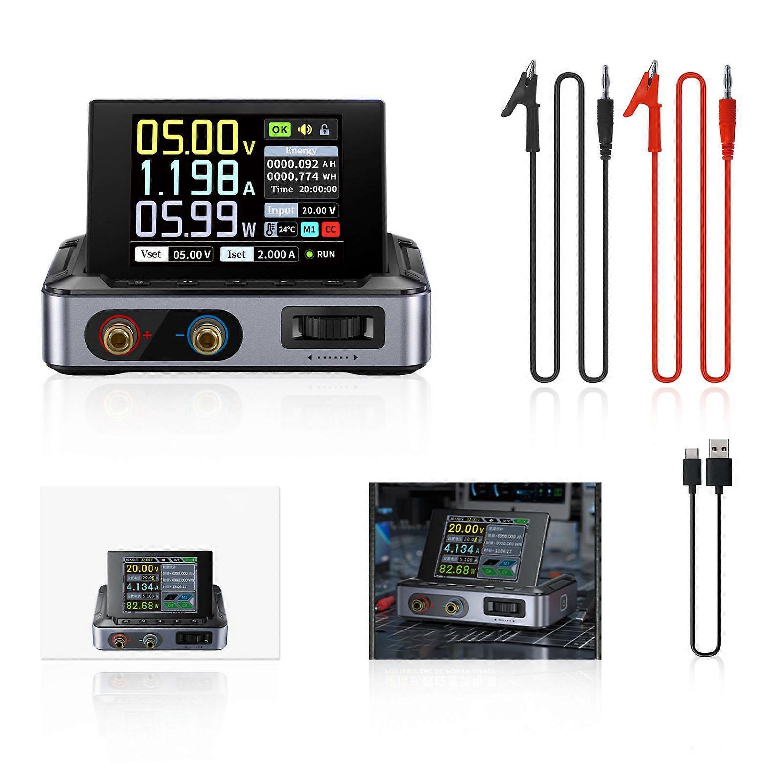 Regulated Power Supply, Adjustable Voltages Regulator Type C Input, Portable Design for Serial Device Connection