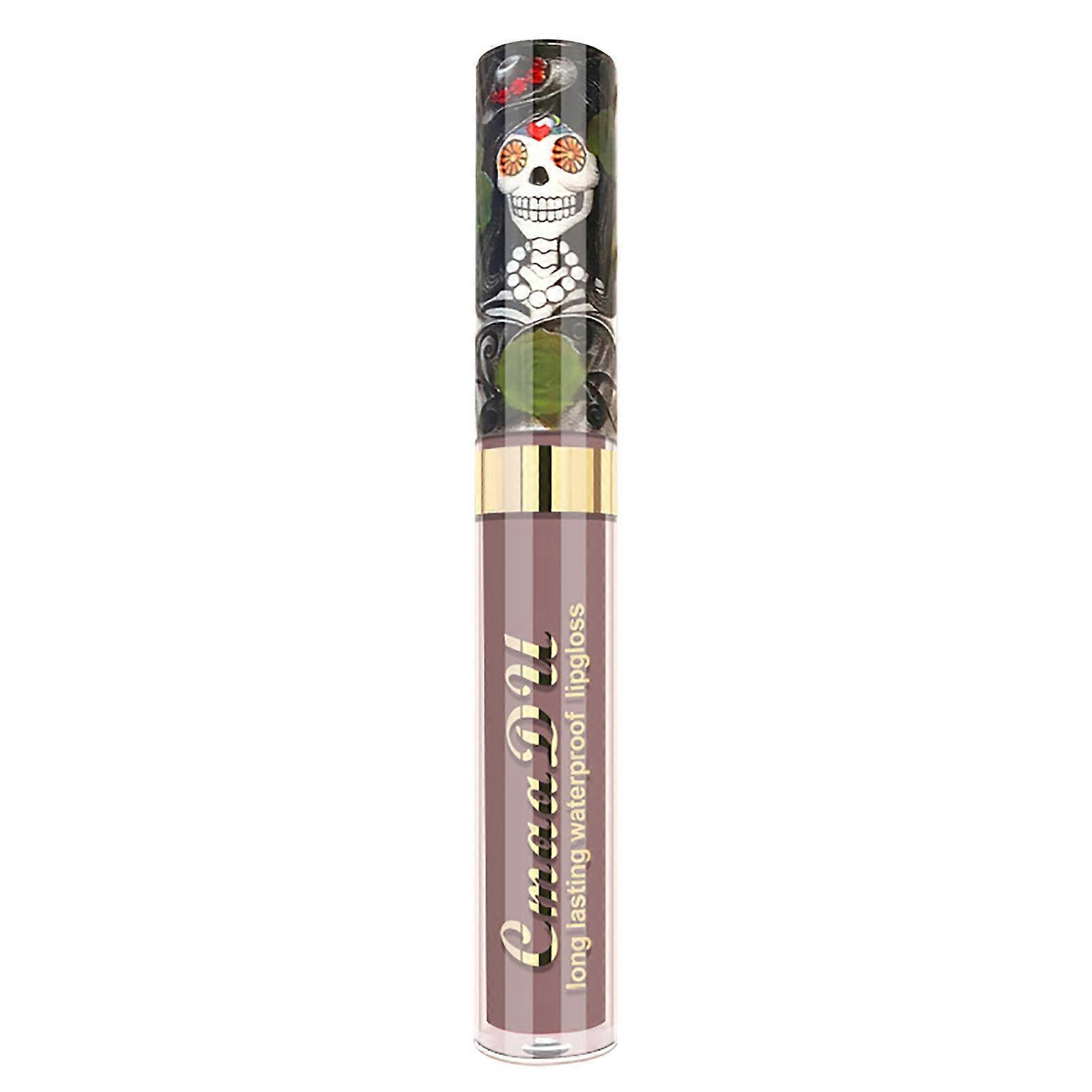 6 Color Matte Metal Pearlescent Skull Lip Gloss Lipstick10ml