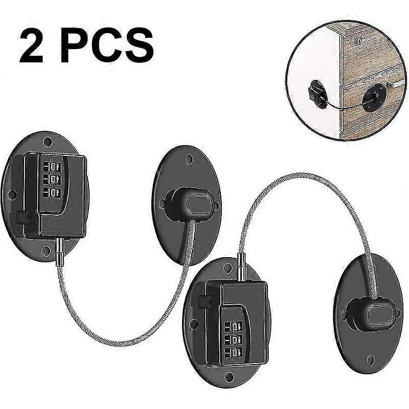2er-Pack Kühlschrankschlösser - Robuste Kombinations-Kühlschrankschlösser, kinder-/babysichere Schlösser