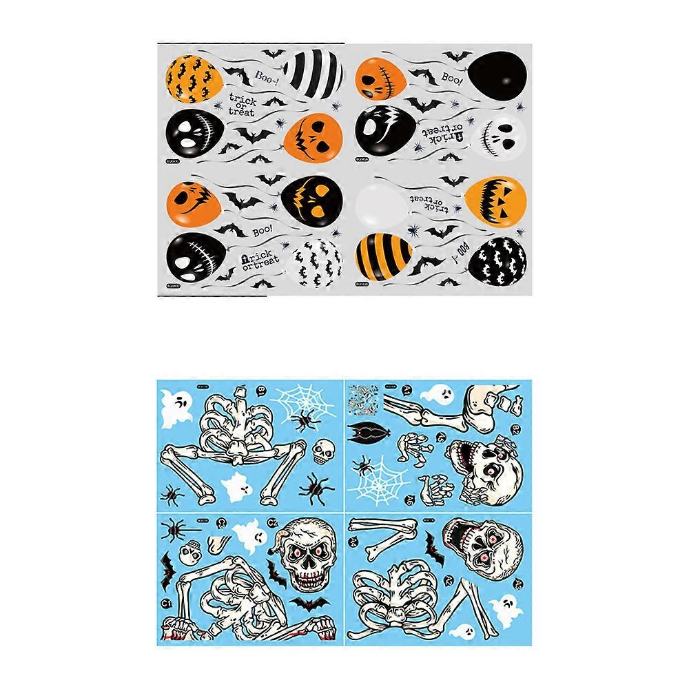 Skull Window Clings For Indoor Outdoor Events, High Quality Pvc Double Sided Window Posters With Removable And Odorless Features, Easy Application