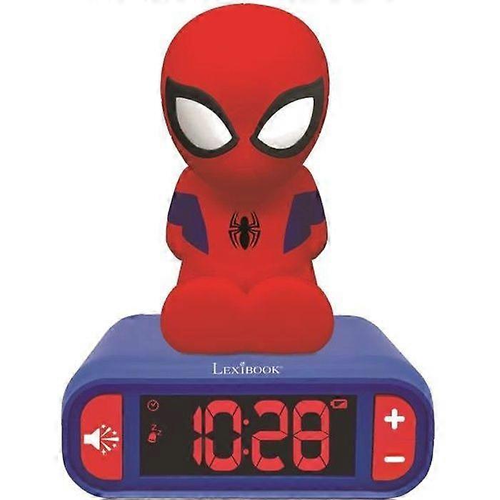 Digital night light alarm clock LEXIBOOK - Spiderman - 3D luminous and sound - Red and blue - Child