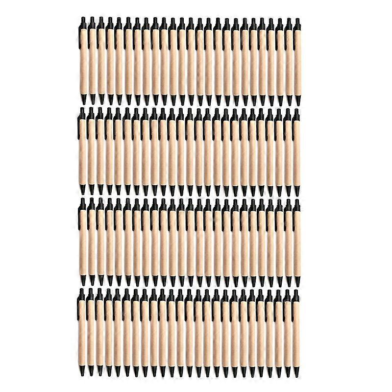 Ballpoint Pen,Black Ink Click Pens Recycled Kraft Paper Pens