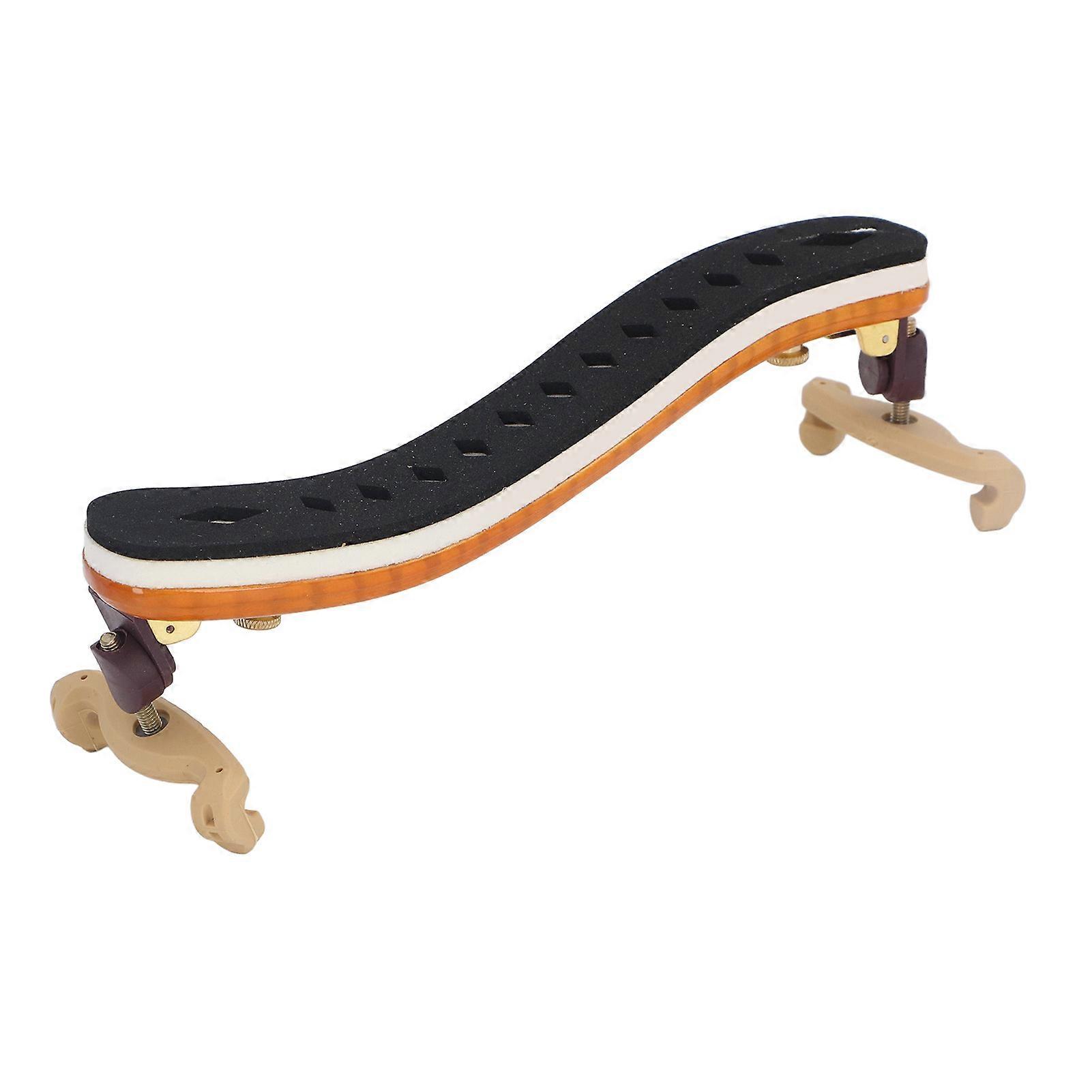 Violin Shoulder Rest 4/4 & 3/4 Size Maple Wood Adjustable Pad
