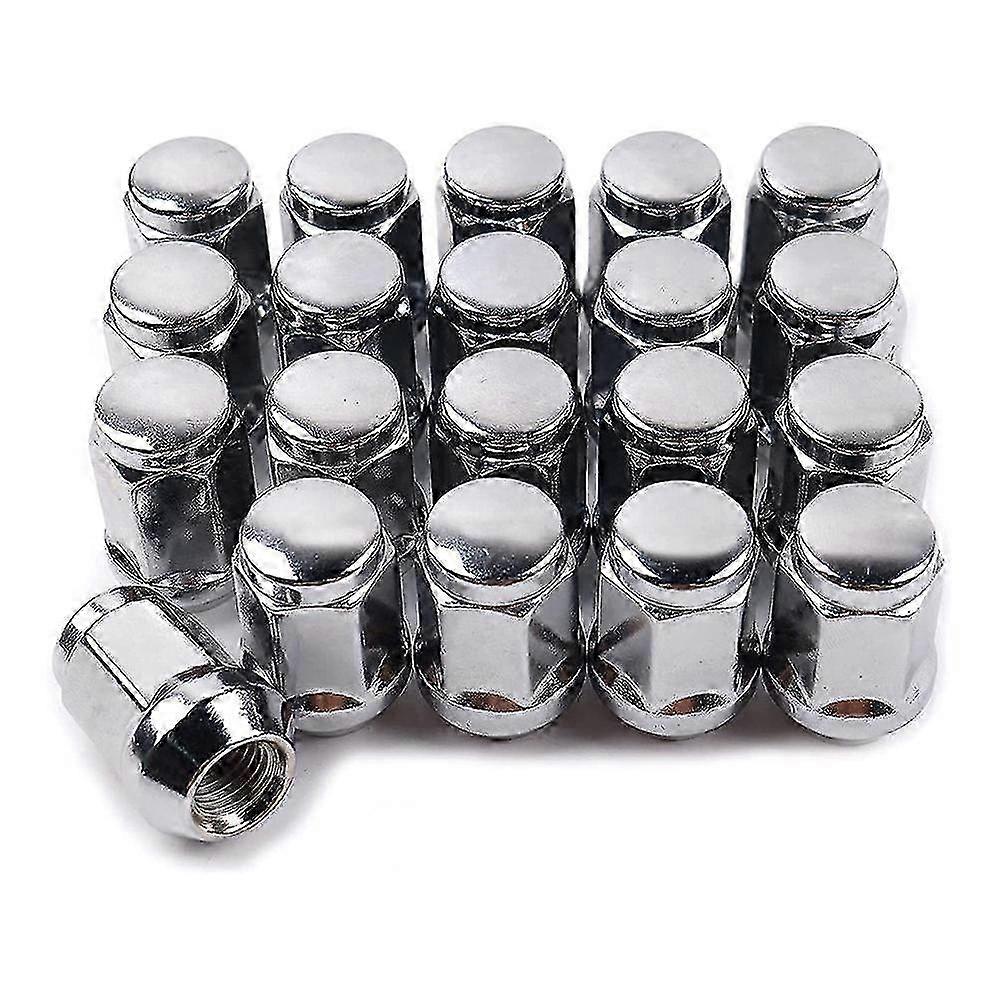 1999-2021 Vehicle Compatible 20 Pack of 14x1.5 Lug Nuts with 1.38 Inch Height and 3/4 Inch Hex Chrome Lug Nuts for 150mm