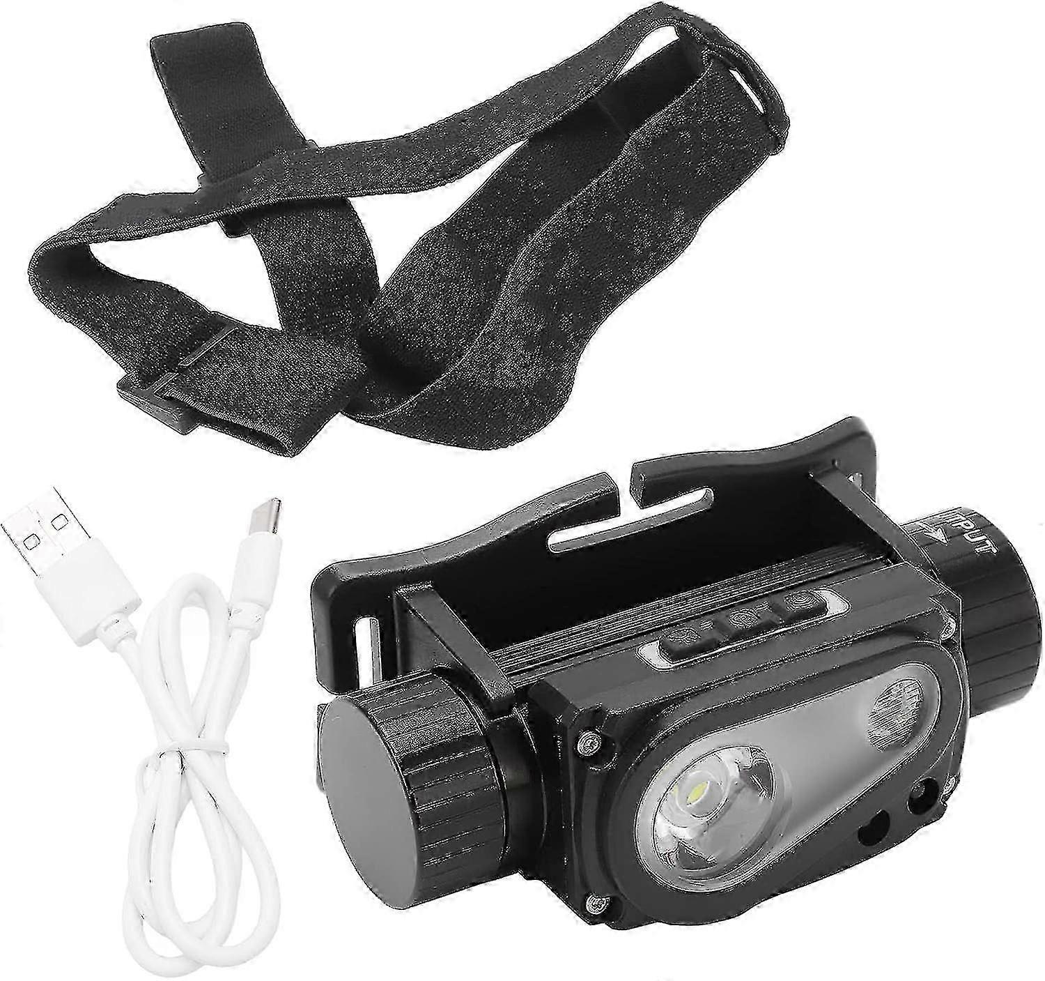 Rechargeable LED Headlamp with Induction for Camping Cycling Running Fishing