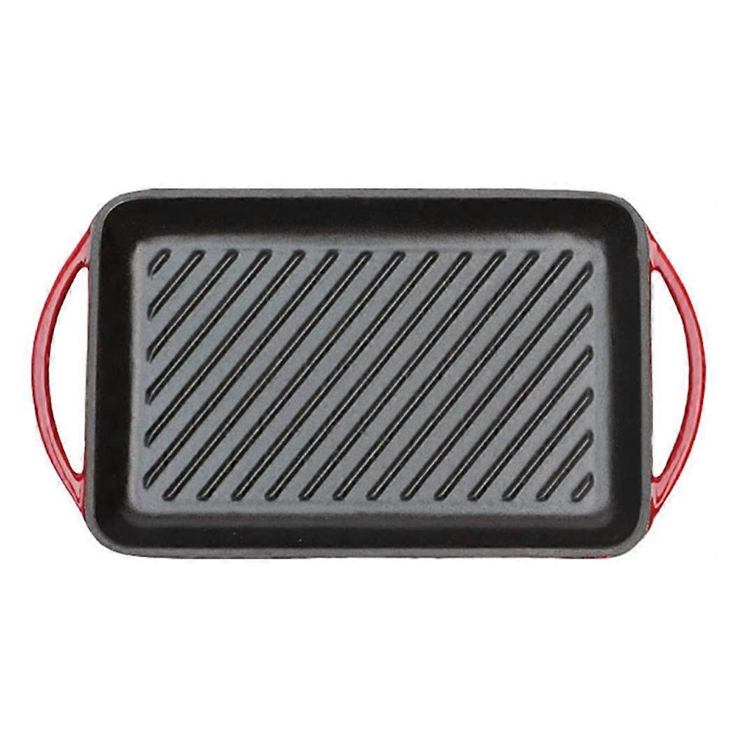 Preseasoned Grill Pan 15.8 Inch Cast Iron for Indoor and Outdoor Cooking, Stovetop and Oven Compatible